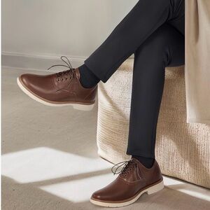 Men's Orthopedic Dress Shoes:Heel Foot Pain Relief Arch Support Oxford Brown 13